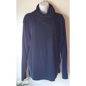 Worthington Dark Green Velour Turtleneck Shirt Size XL Cozy Festive St Patricks